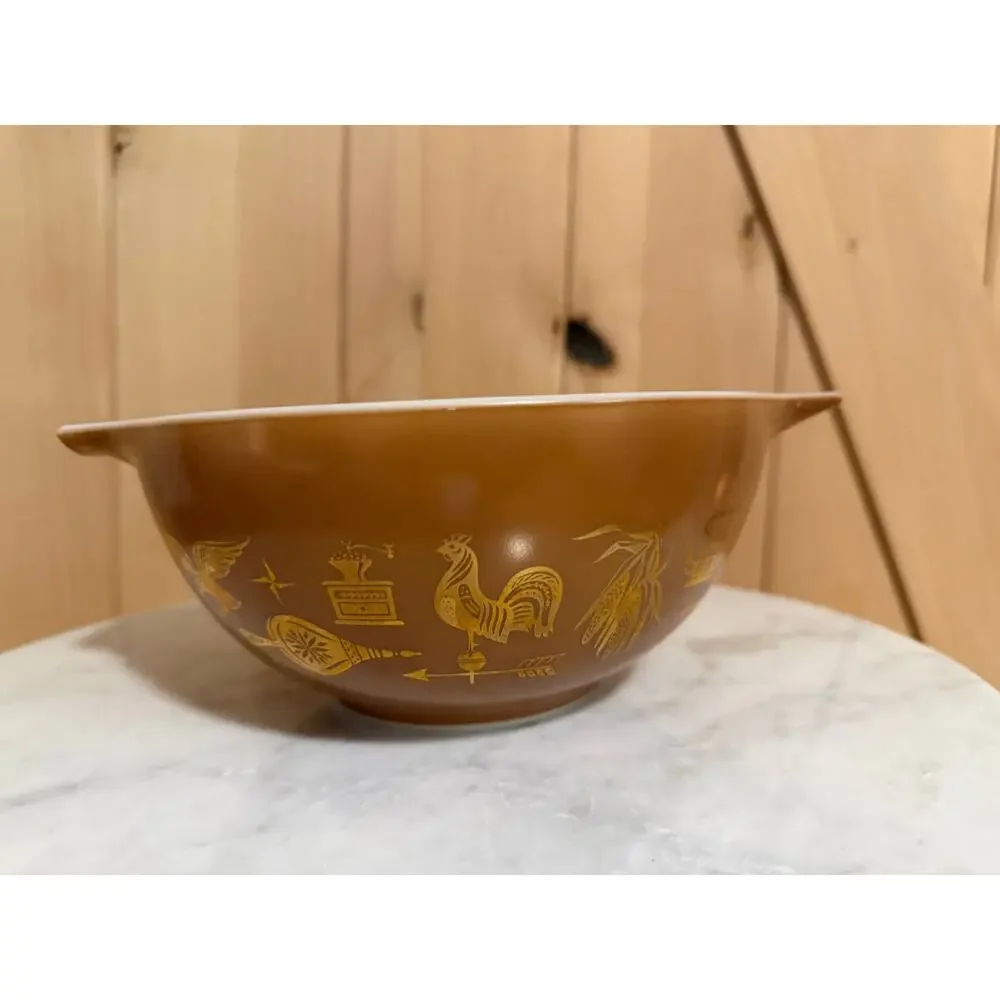 Vintage Pyrex Set of 3 Early American Cinderella Nesting Bowls